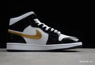 Air Patent 1 Black White Jordan Mid Gold 0527
